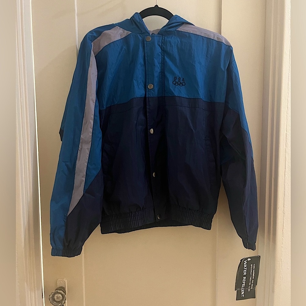 Vintage Rare 90’s Olympic windbreaker jacket unisex juniors large (men’s S)
